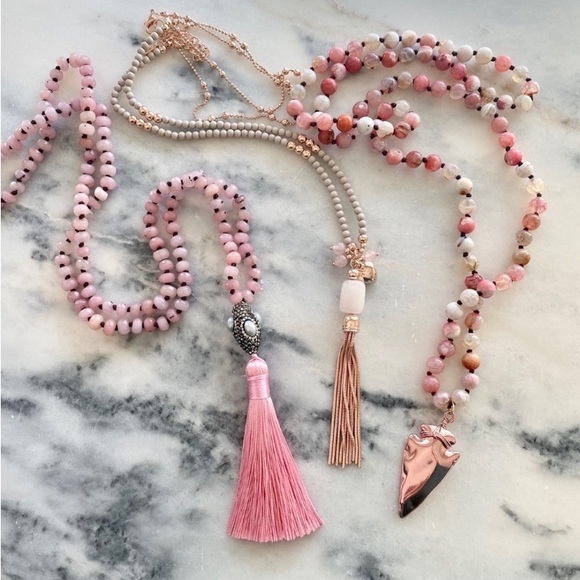 Pink Stone Necklaces